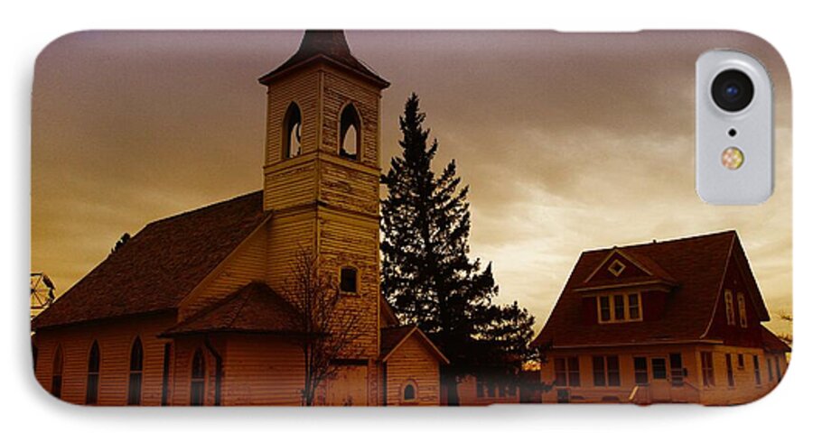 Churches iPhone 7 Case featuring the photograph An Old Church In Williston North Dakota by Jeff Swan