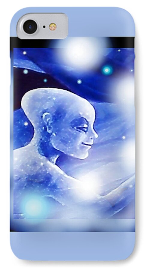 Angel iPhone 7 Case featuring the painting Angel Portrait by Hartmut Jager