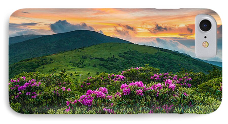 Appalachian Trail iPhone 7 Case featuring the photograph North Carolina Appalachian Trail Roan Mountain Highlands by Dave Allen