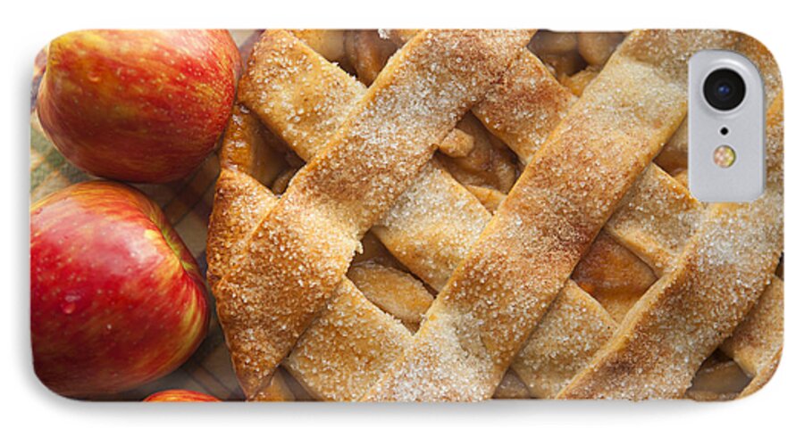 Pie iPhone 7 Case featuring the photograph Apple Pie with Lattice Crust by Diane Diederich