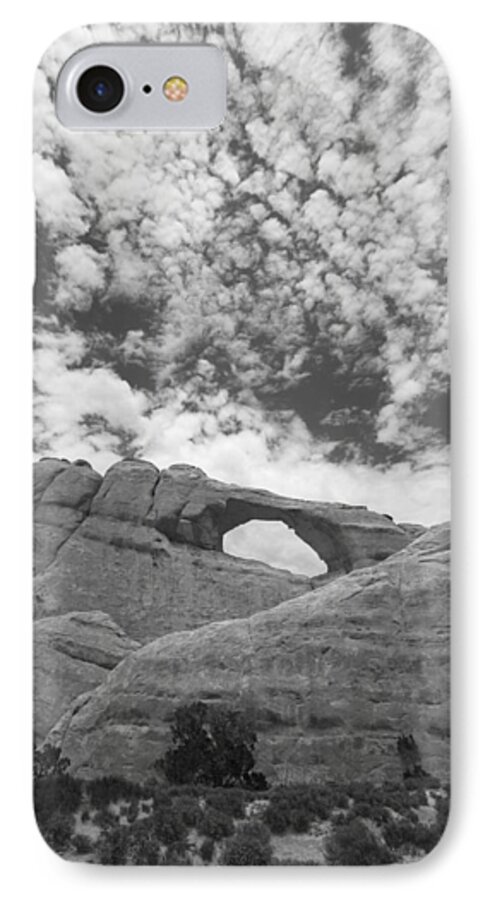 Arches iPhone 7 Case featuring the photograph Arches Black and White by Tom Kelly