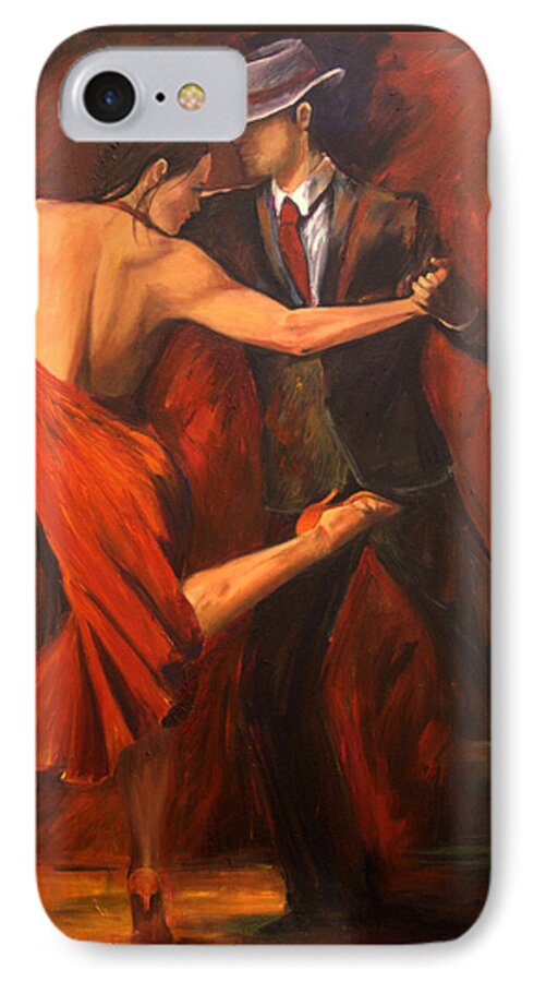 Tango iPhone 7 Case featuring the painting Argentine Tango by Sheri Chakamian