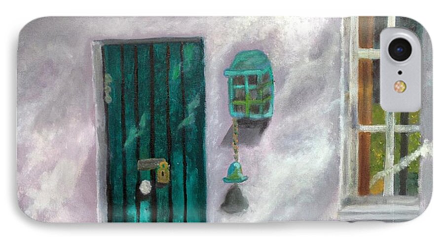 Cabin iPhone 7 Case featuring the painting Artist's Studio in the Meadow by Margaret Harmon