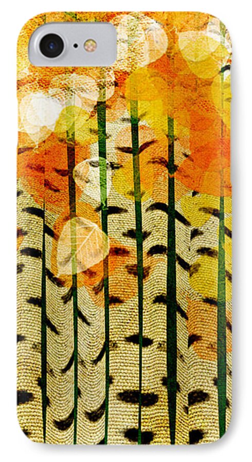 Abstract iPhone 7 Case featuring the digital art Aspen Colorado Abstract Square 4 by Andee Design