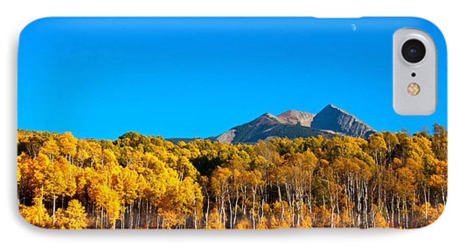 Aspen iPhone 7 Case featuring the photograph Aspen Moon by Eric Rundle