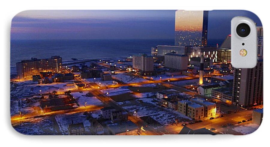 Atlantic City At Dawn iPhone 7 Case featuring the photograph Atlantic City at Dawn by Joan Reese
