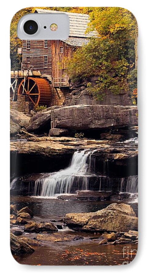 Fall iPhone 7 Case featuring the photograph Babcock Grist Mill and Falls by Jerry Fornarotto