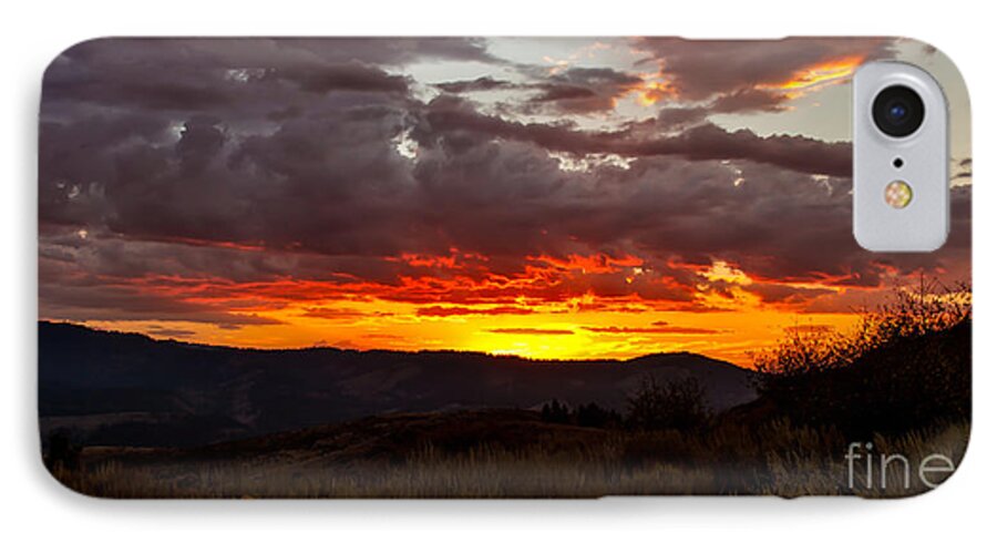 Sunset iPhone 7 Case featuring the photograph Back Country Sunset by Robert Bales