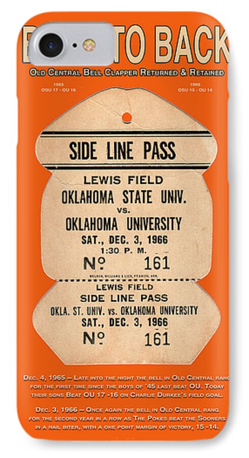 Oklahoma State University iPhone 7 Case featuring the photograph Back To Back Rivalry Wins by Robert J Sadler