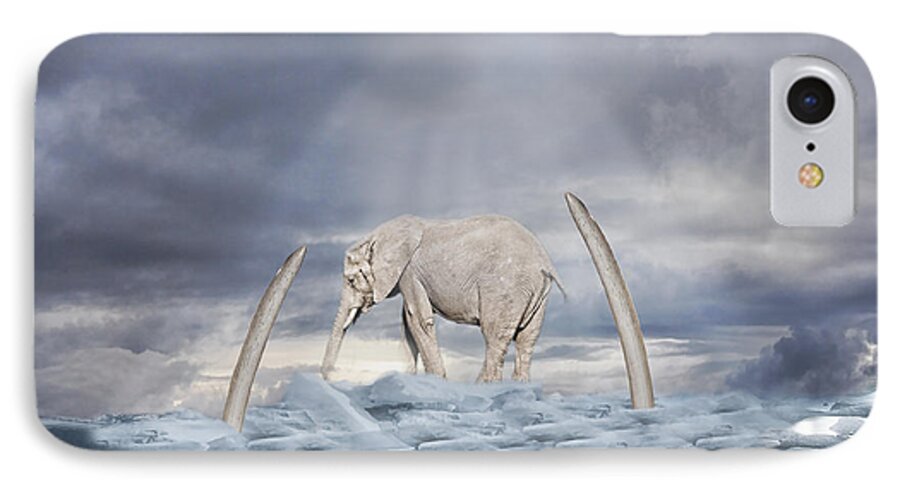 Digital Art iPhone 7 Case featuring the digital art Back to the ice age by Angel Jesus De la Fuente
