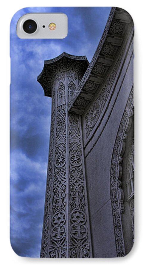 Bahai iPhone 7 Case featuring the photograph Bahai Temple Detail at Dusk II by John Hansen