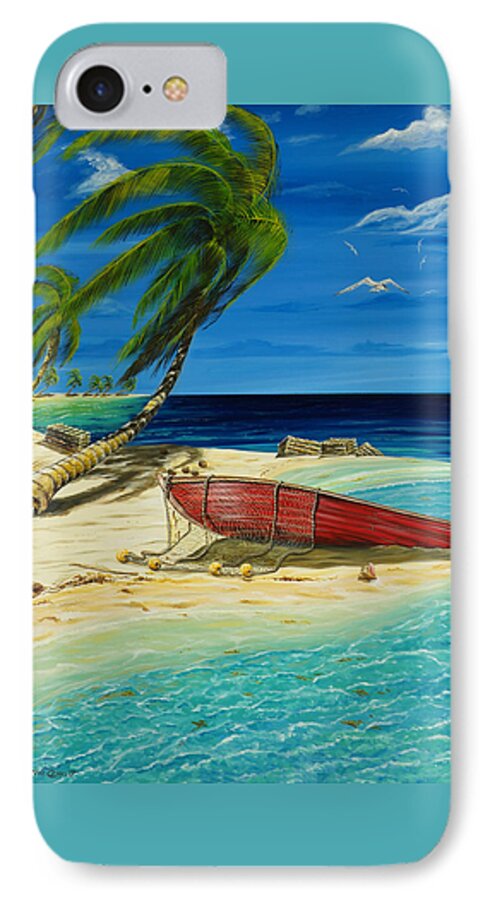 Bahama iPhone 7 Case featuring the painting Bahama Beach by Steve Ozment