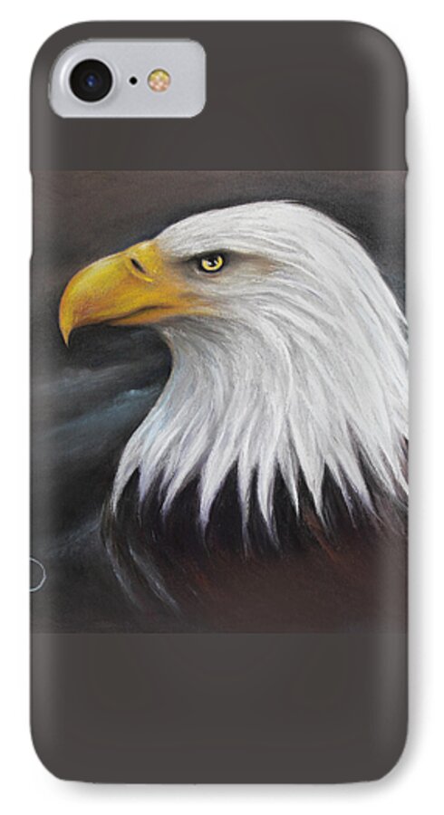 Eagle iPhone 7 Case featuring the drawing Bald Eagle by Patricia Lintner