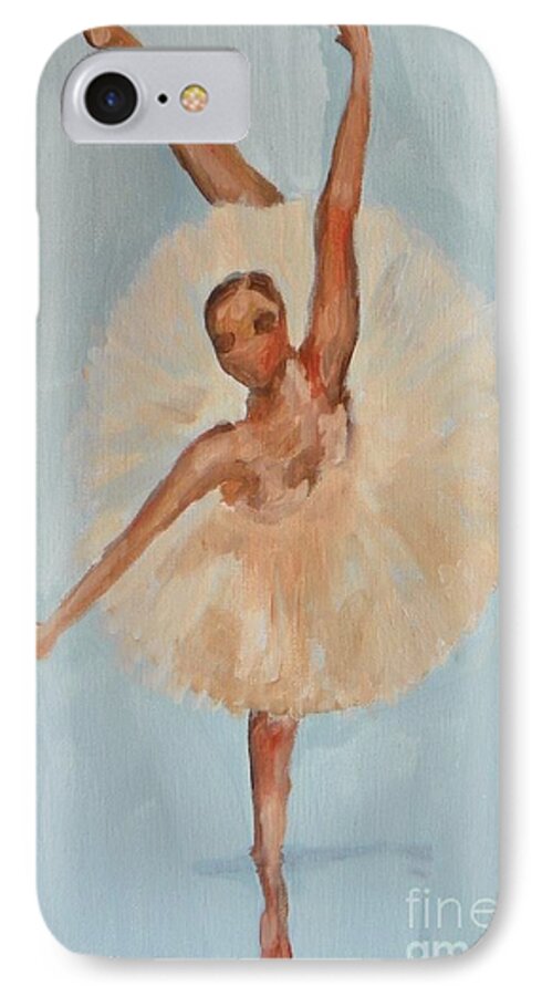 Acrylic iPhone 7 Case featuring the painting Ballerina by Marisela Mungia