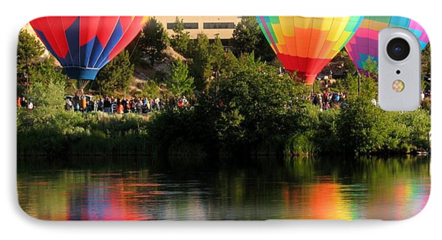 Hot Air Balloons iPhone 7 Case featuring the photograph Balloons Over Bend Oregon by Kevin Desrosiers