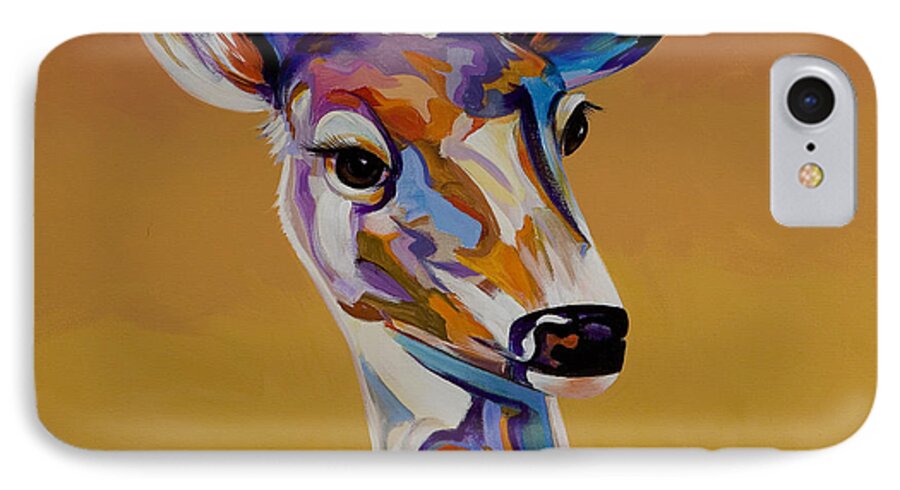 Colorful Art iPhone 7 Case featuring the painting Bambi by Bob Coonts