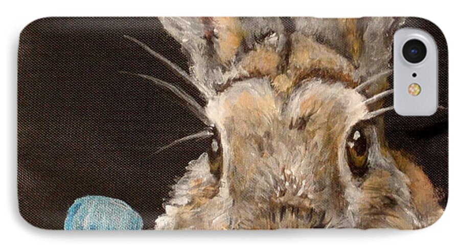 Bunny Closeup iPhone 7 Case featuring the painting Barney by Carol Russell