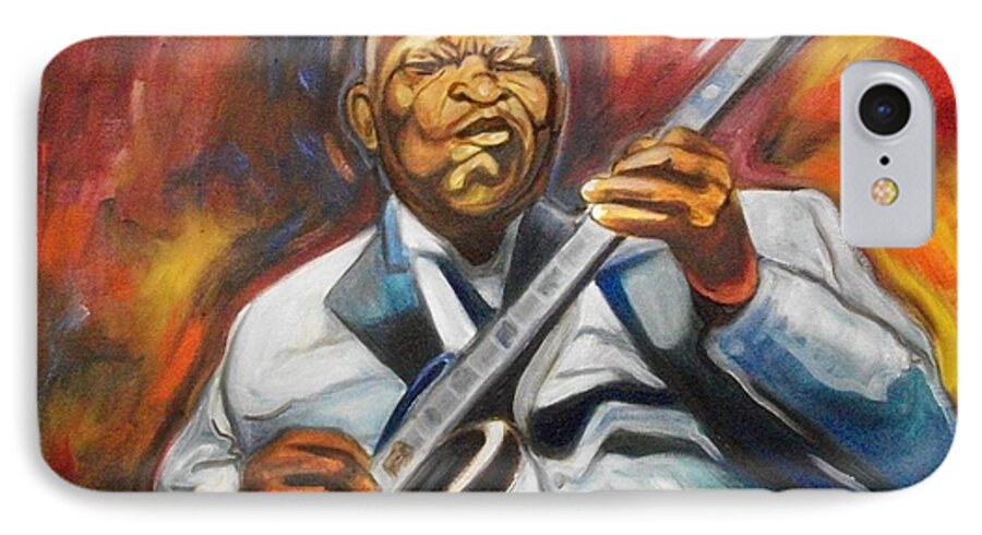  iPhone 7 Case featuring the painting B.b King- 2 by Emery Franklin