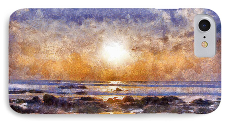 Beach Sunset iPhone 7 Case featuring the digital art Beach Sunset by Beach Sunset