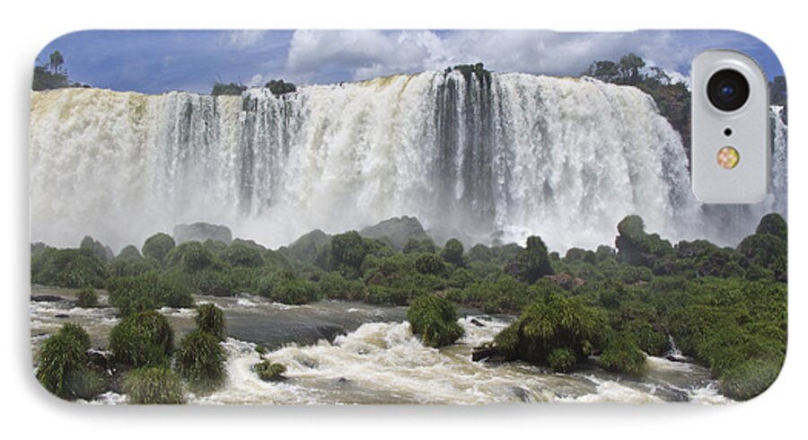 Waterfalls iPhone 7 Case featuring the photograph Beautiful Iguazu Waterfalls by Venetia Featherstone-Witty