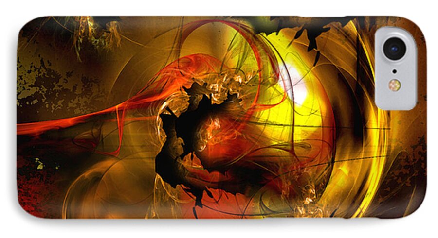 Art iPhone 7 Case featuring the digital art Behind the Curtain by Franziskus Pfleghart