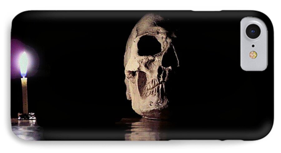 Still Life iPhone 7 Case featuring the photograph Blackbeard's Skull by Mark Blauhoefer