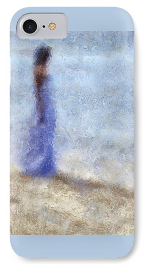Impressionism iPhone 7 Case featuring the photograph Blue Dream. Impressionism by Jenny Rainbow