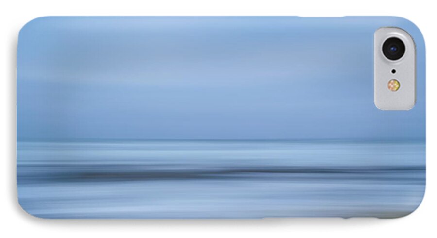 Beach iPhone 7 Case featuring the photograph Blue Hour Beach Abstract by Linda Villers