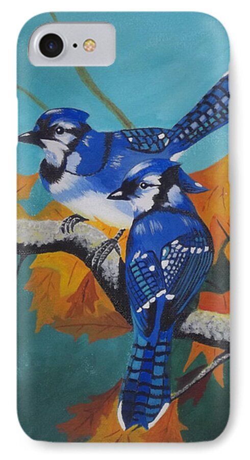 Bird iPhone 7 Case featuring the painting Blues Hangout by Gregory Murray