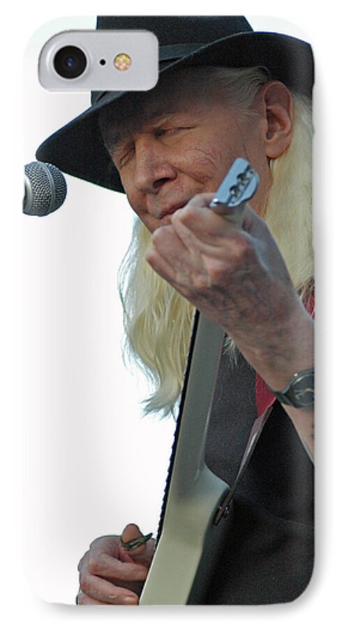 Blues iPhone 7 Case featuring the photograph Bluesman Johnny Winter by Mike Martin