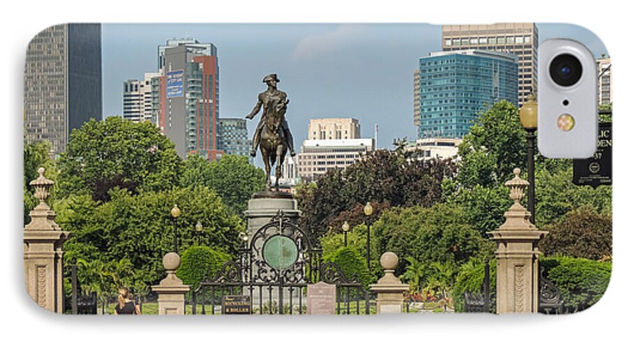 Boston iPhone 7 Case featuring the photograph Boston Public Garden by Robert Mitchell