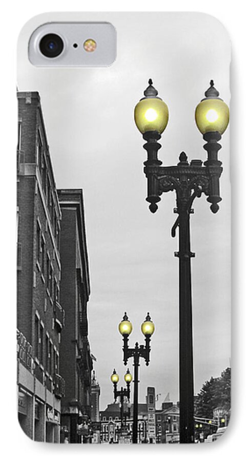 Boston iPhone 7 Case featuring the photograph Boston Streetlamps by Cheryl Del Toro