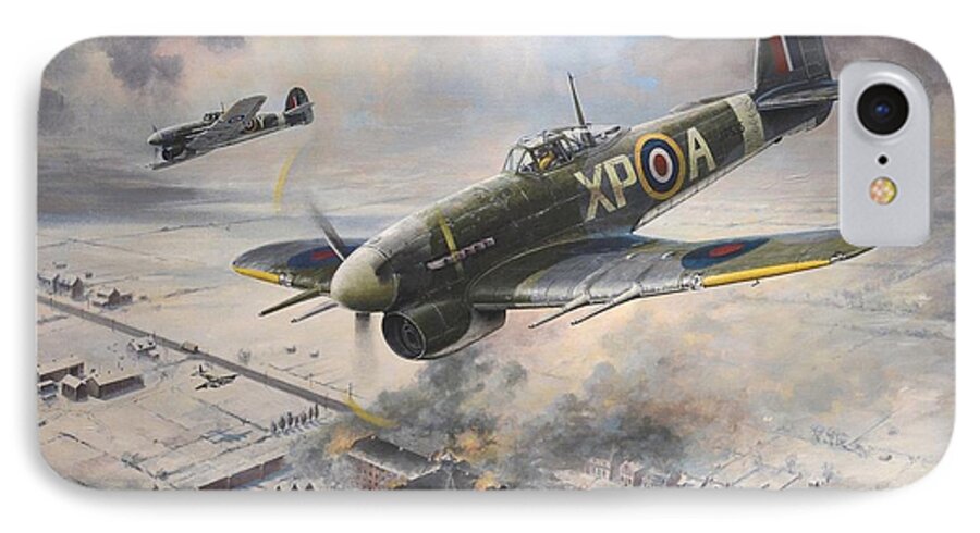 Aviation Art iPhone 7 Case featuring the painting Breakout at Amiens by Colin Parker