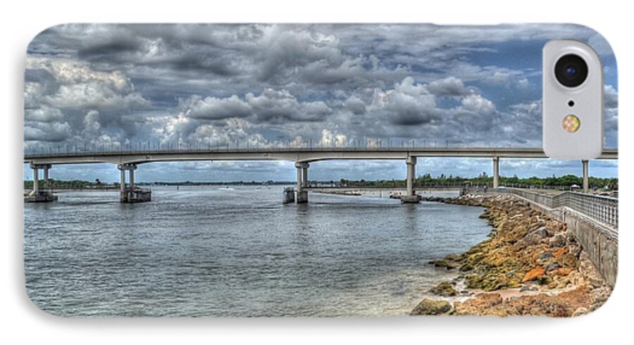 Sebastian Inlet iPhone 7 Case featuring the photograph Bridge over Sebastian Inlet by Timothy Lowry