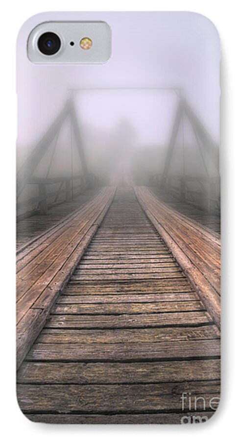 Art iPhone 7 Case featuring the photograph Bridge to fog by Veikko Suikkanen