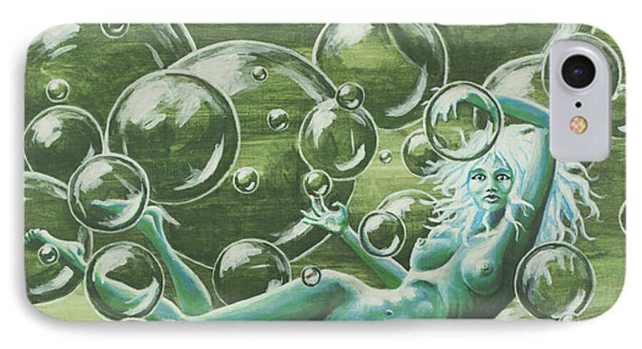 Bubbles iPhone 7 Case featuring the painting Bubbles by Jack Malloch