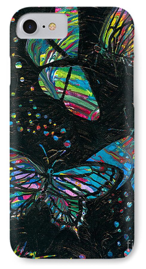 Butterflies iPhone 7 Case featuring the painting Butterfly Beauties by Denise Hoag