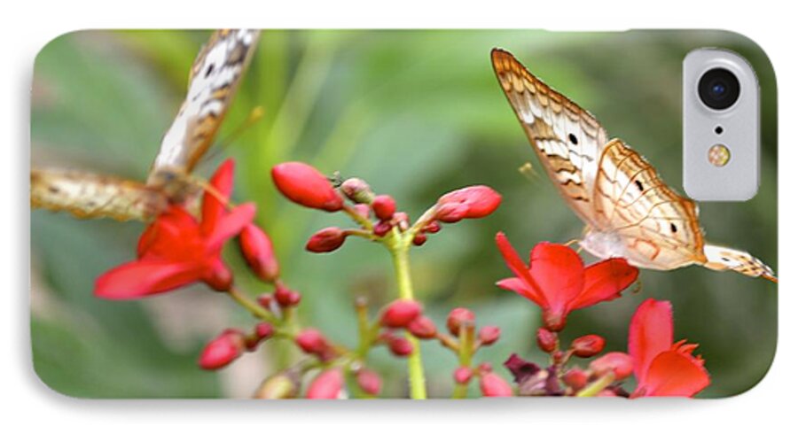 Butterflys iPhone 7 Case featuring the photograph Butterfly Besties by Carla Carson