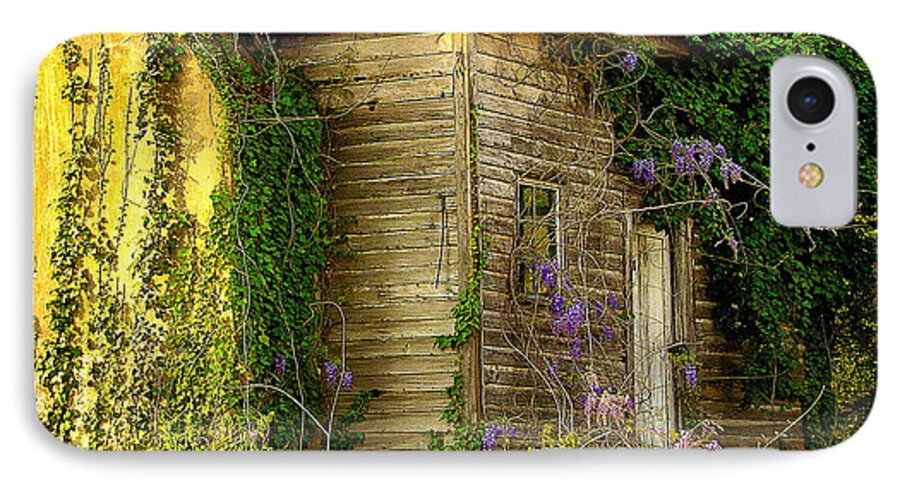 Fine Art iPhone 7 Case featuring the photograph Cabin in the Back by Rodney Lee Williams