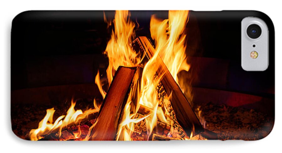 Fire iPhone 7 Case featuring the photograph Camp fire by Dutourdumonde Photography