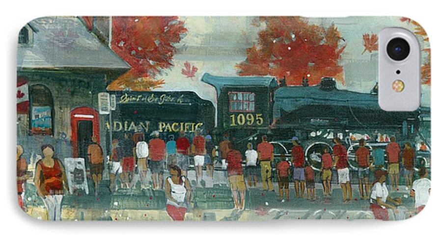 Julky 1 iPhone 7 Case featuring the painting Canada Day 2013 by David Gilmore