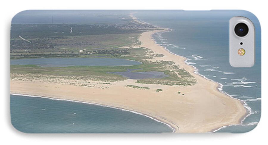 Aerial View Outer Banks iPhone 7 Case featuring the photograph Cape Hatteras The Postcard by Cathy Lindsey