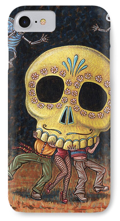 Skeletons iPhone 7 Case featuring the painting Caprichos Calaveras #2 by Holly Wood