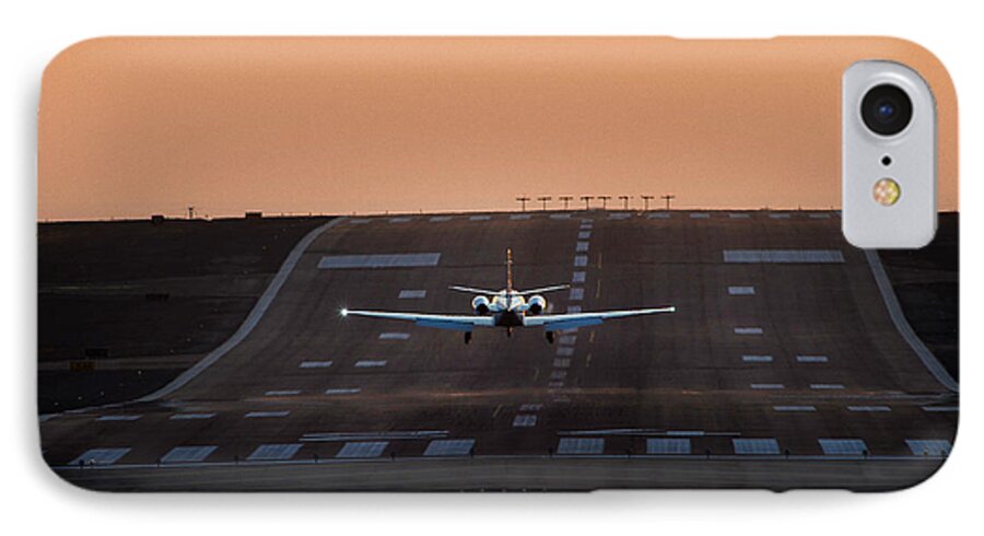 �2013 James David Phenicie iPhone 7 Case featuring the photograph Cessna Citation on Short Final by James David Phenicie