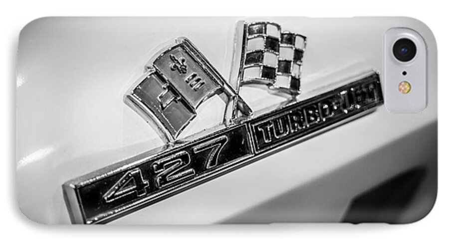 1960's iPhone 7 Case featuring the photograph Chevy Corvette 427 Turbo-Jet Emblem by Paul Velgos