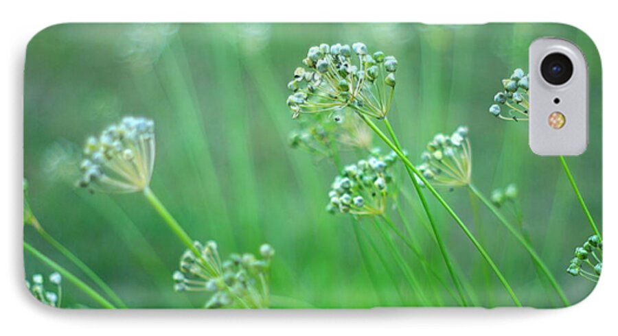Chive iPhone 7 Case featuring the photograph Chive Garden by Suzanne Powers