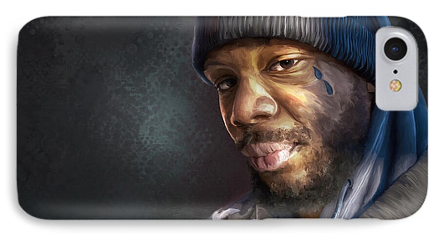 Portrait iPhone 7 Case featuring the digital art Chris by Rick Mosher