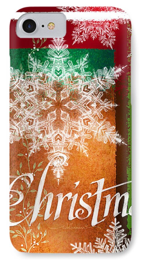 Christmas iPhone 7 Case featuring the digital art Christmas Greetings by Randy Wollenmann