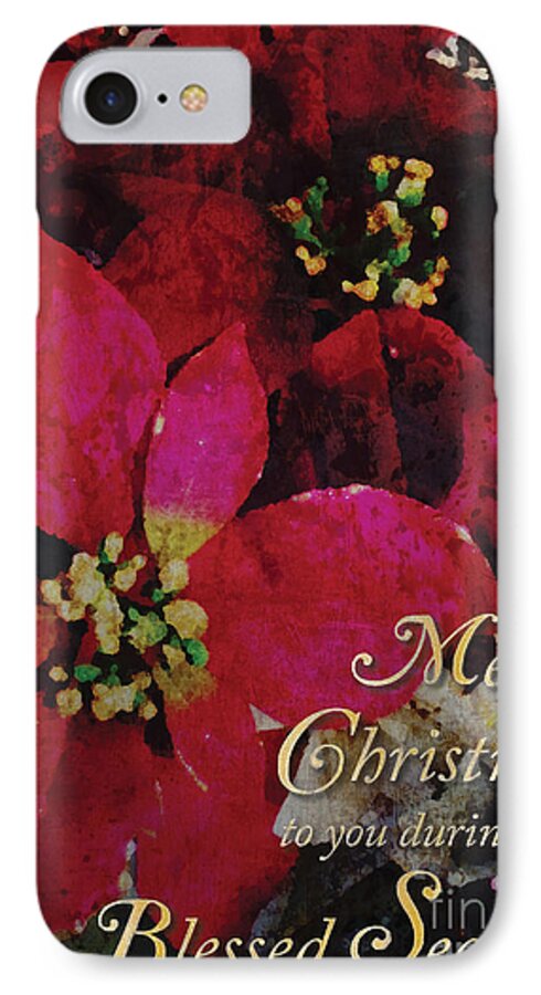 Christmas iPhone 7 Case featuring the photograph Christmas Poinsettia by Cheryl McClure