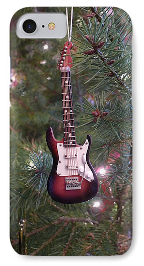Richard Reeve iPhone 7 Case featuring the photograph Christmas Stratocaster by Richard Reeve